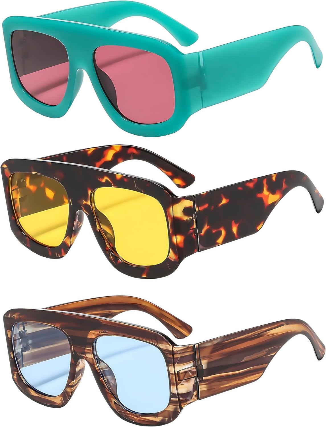 

Солнцезащитные очки-авиаторы большого размера в стиле Y2K, дизайнерские, модные, для летних вечеринок, унисекс, для женщин и мужчин, с защитой от ультрафиолета UV400 NLEYANB, C8+c9+c10