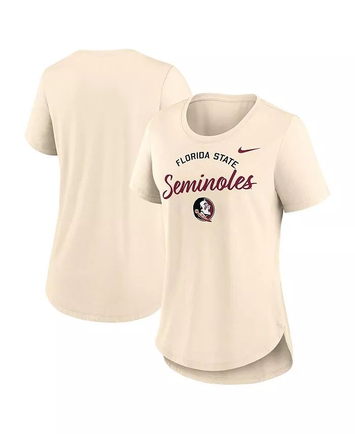 

Женская загорелая футболка Florida State Seminoles Script Logo Tri-Blend Nike