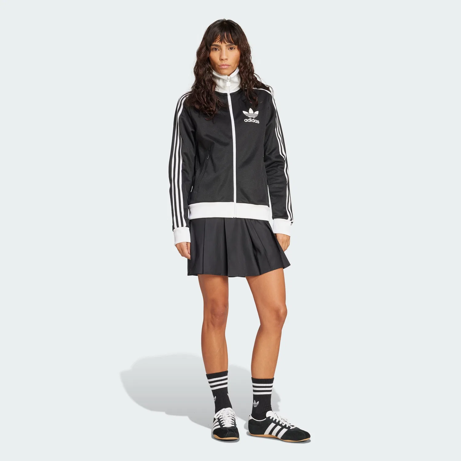 Женская спортивная куртка Beckenbauer от Adidas, чёрно-белая — фото 3