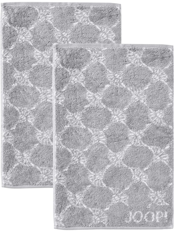 

Гостевое полотенце JOOP! 2er Pack Classic Cornflower, серебряный