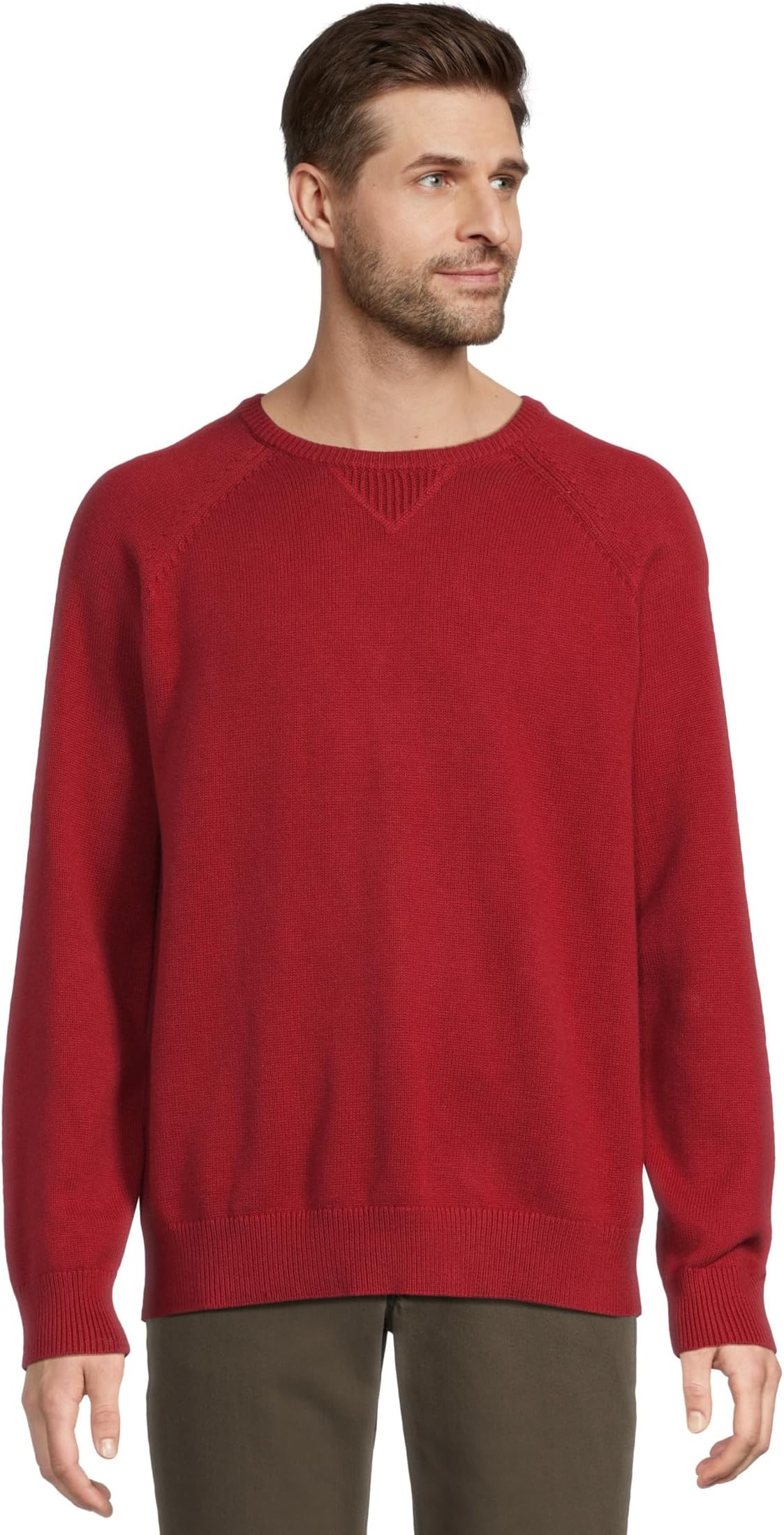 

Свитер L.L.Bean Men's Wicked Soft Cotton/Cashmere Sweater Crewneck, Rustic Red