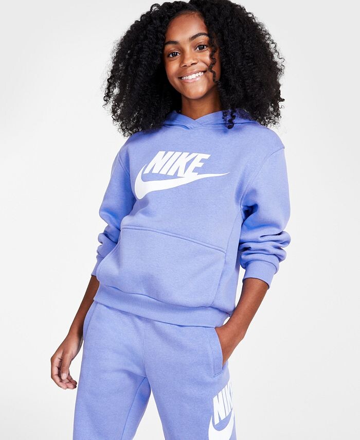 

Флисовая толстовка Club для спортивной одежды для больших детей Nike, синий