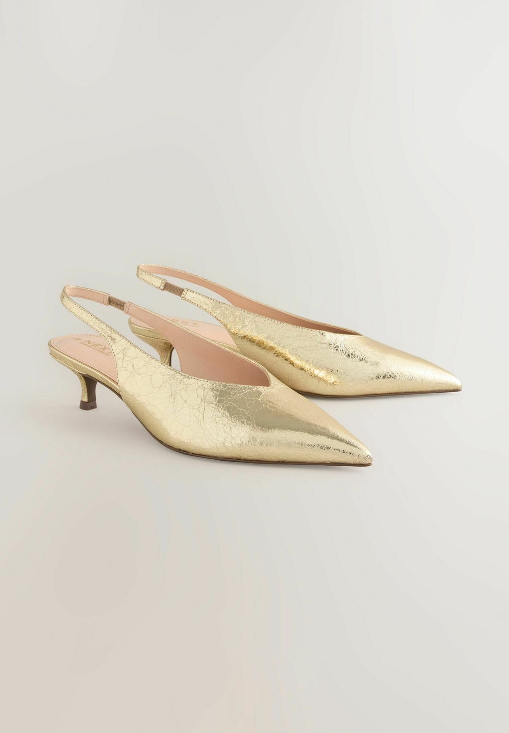 Классические туфли на каблуке STANDARD WIDE FIT - FOREVER COMFORT POINT TOE LOW WIDE Next, золотой — фото 2