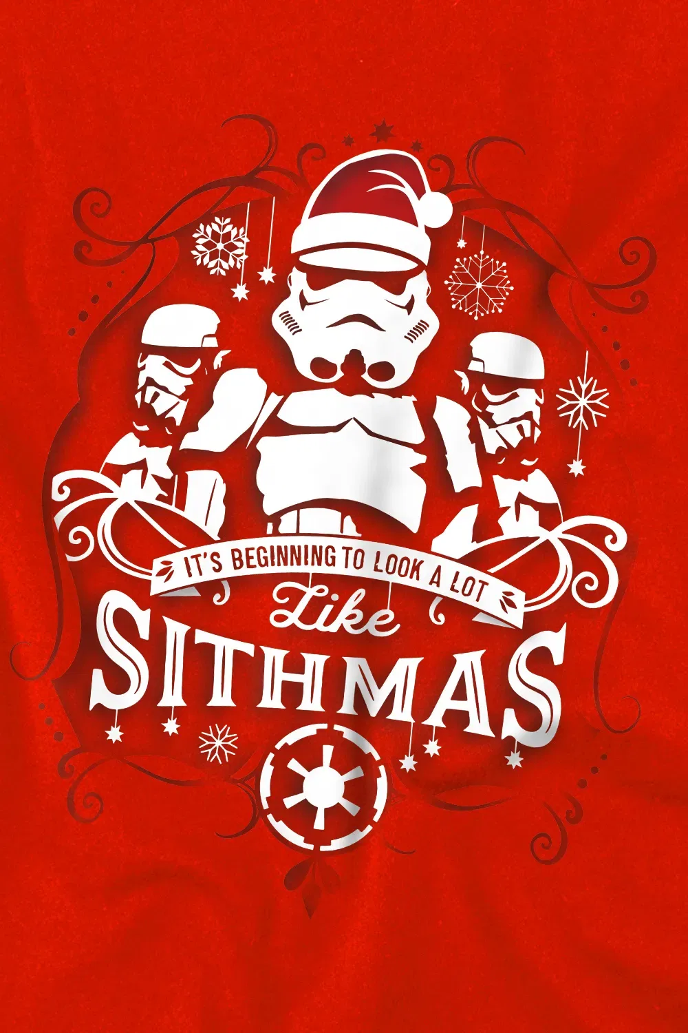 Детская футболка Star Wars Christmas красный, красный — фото 2