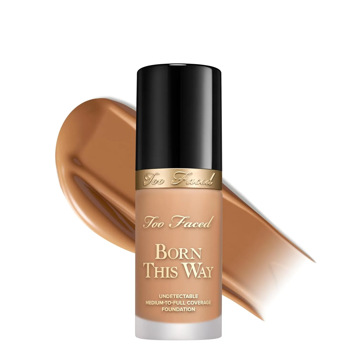 Тональный крем Too Faced Born This Way Natural Finish Longwear Liquid Foundation | Среднее и плотное покрытие | Увлажняющий + без масел, 15 Sand (Medium with Golden Undertones)