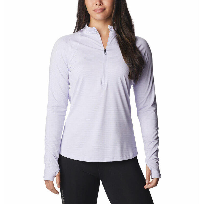 

Спортивная рубашка с длинными рукавами W Endless Trail 1/2 Zip Mesh Long Sleeve Women - фиолетовая COLUMBIA, цвет weiss