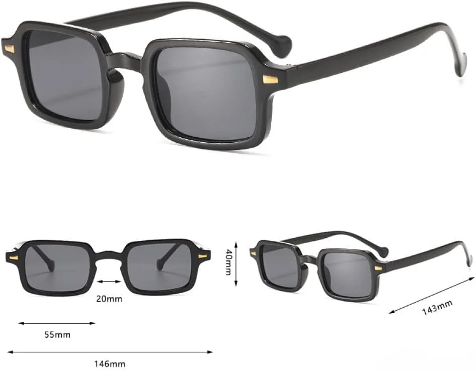 

Солнцезащитные очки UV400 2027 для мужчин и женщин, леопардовый синий принт, ретро-стиль, заклепки, градиентные оттенки, модные квадратные очки MTZJH, White Tea