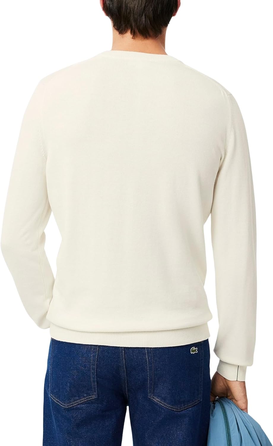 Lacoste мужской свитер с длинным рукавом и круглым вырезом, Regular Fit, Flour — фото 3