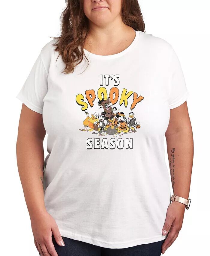

Модная футболка с рисунком Disney «Это жуткий сезон» больших размеров Hybrid Apparel, белый