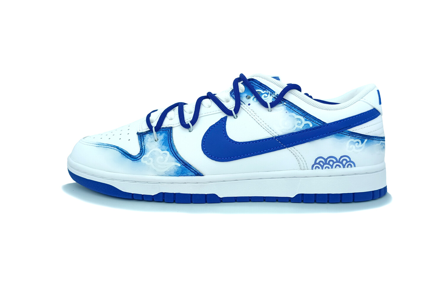 

Кроссовки Nike Dunk Skateboarding Shoes Men Low-top Blue, белый