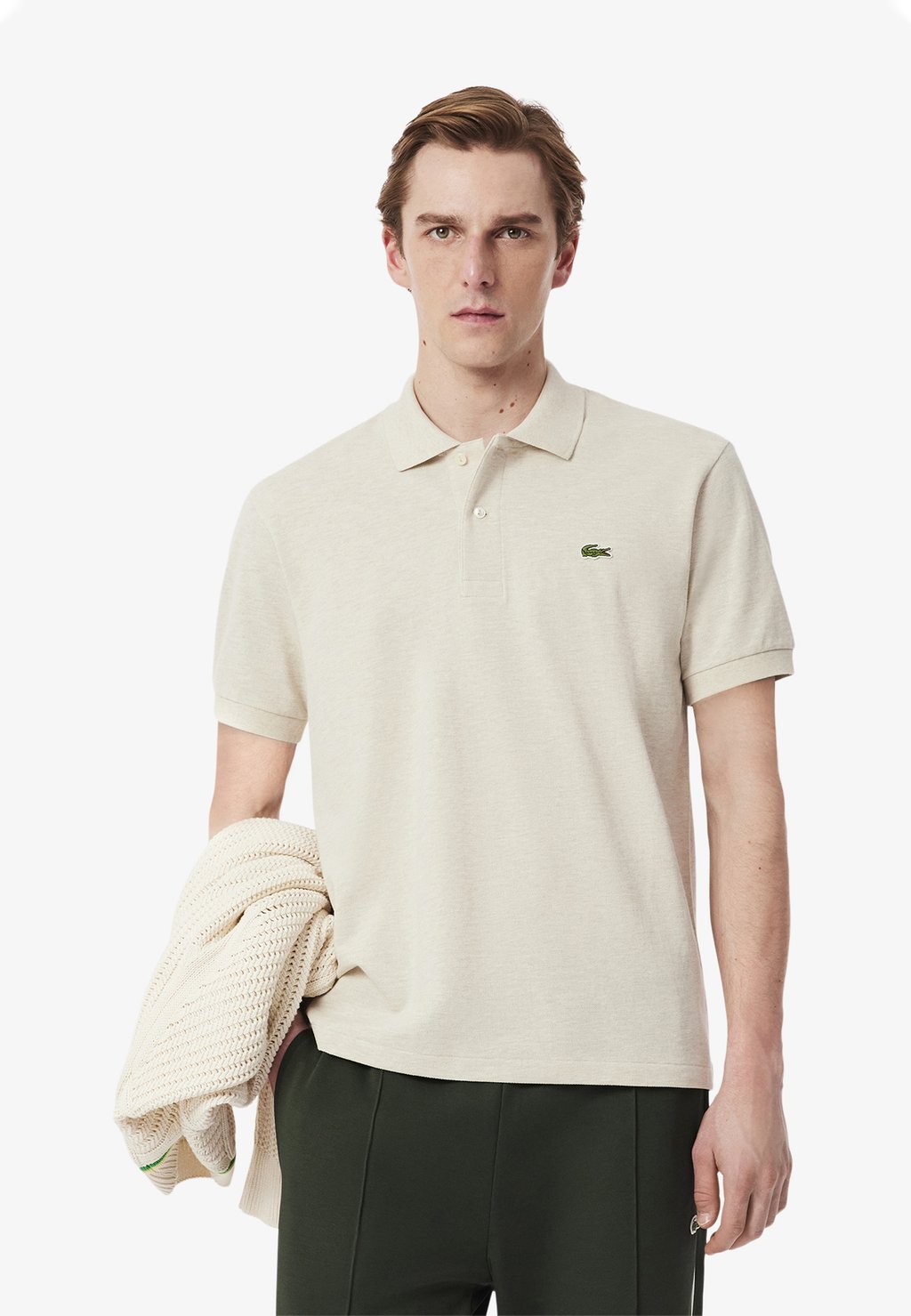 

Рубашка поло Lacoste, пятнистый серый