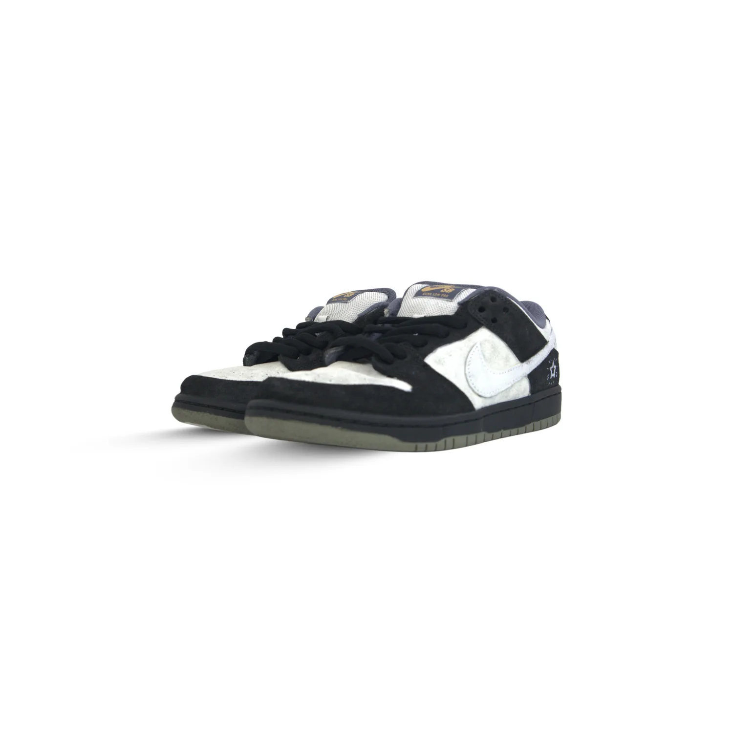 Nike Dunk SB Starry Night Chessboard Suede Street Abrasion Resistant Low top Unisex Black White — фото 4