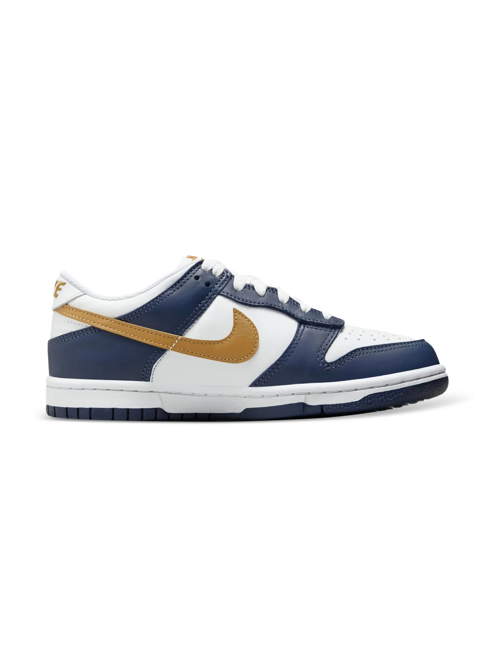 

Кроссовки Dunk Low Midnight Navy Wheat Nike Kids, белый
