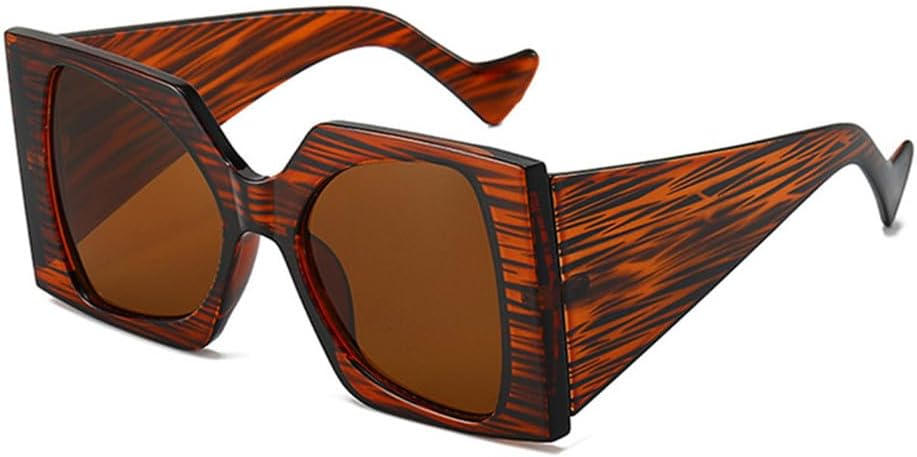 

Большие двухцветные женские солнцезащитные очки с градиентным покрытием UV400 для мужчин и леопардовым принтом, для занятий спортом на открытом воздухе, бега и езды generic, Tea Striped Tea