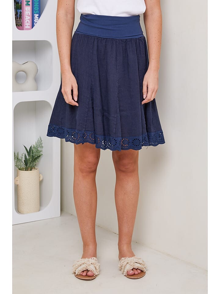 

Мини-юбка Rodier Lin Leinen, темно-синий