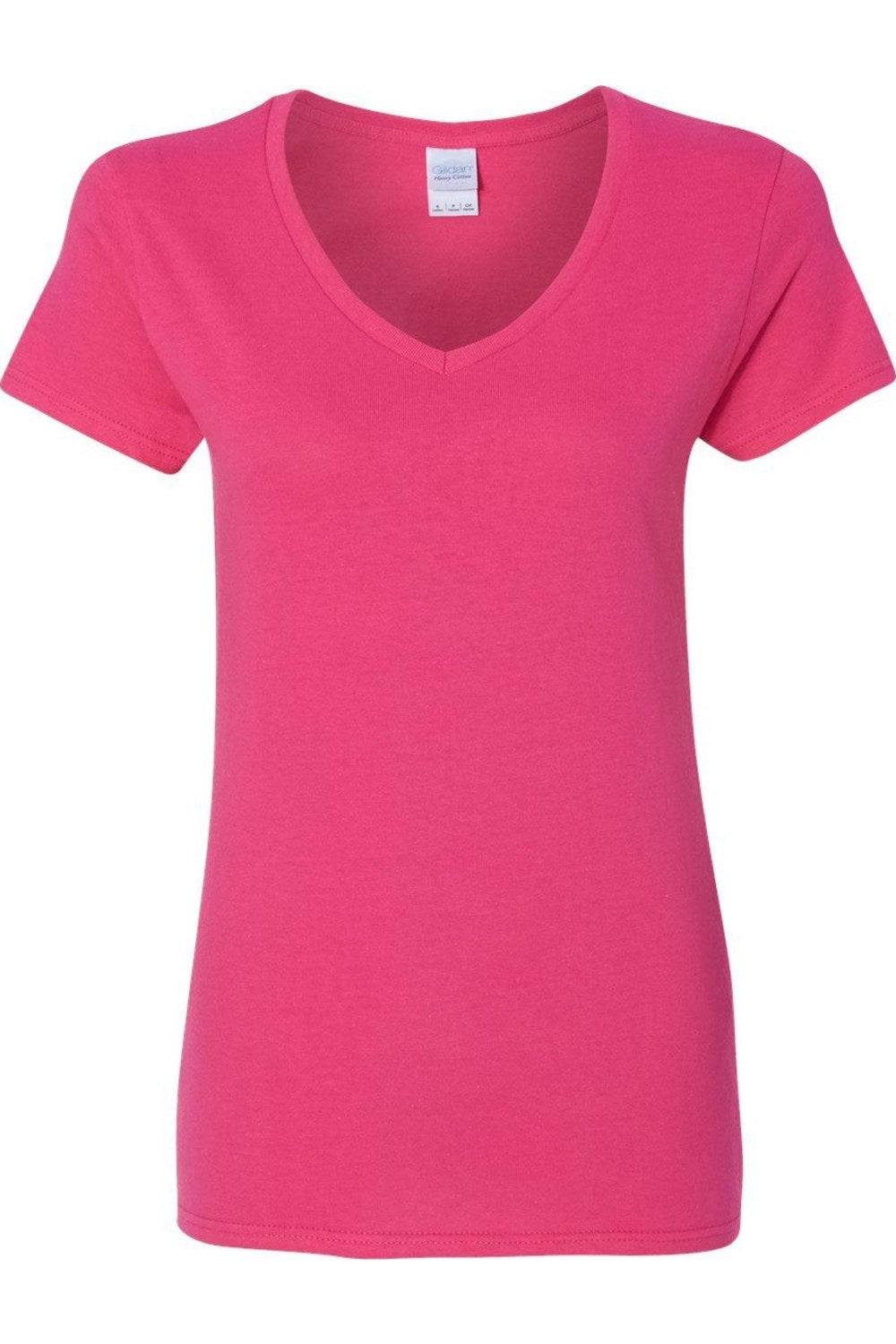 

Футболка женская Gildan Heavy Cotton с V-образным вырезом, цвет heliconia
