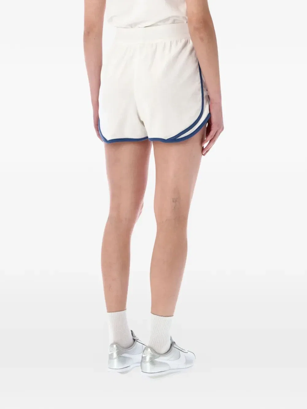 Шорты с контрастной отделкой и нашивкой-логотипом Nike, бежевый — фото 2