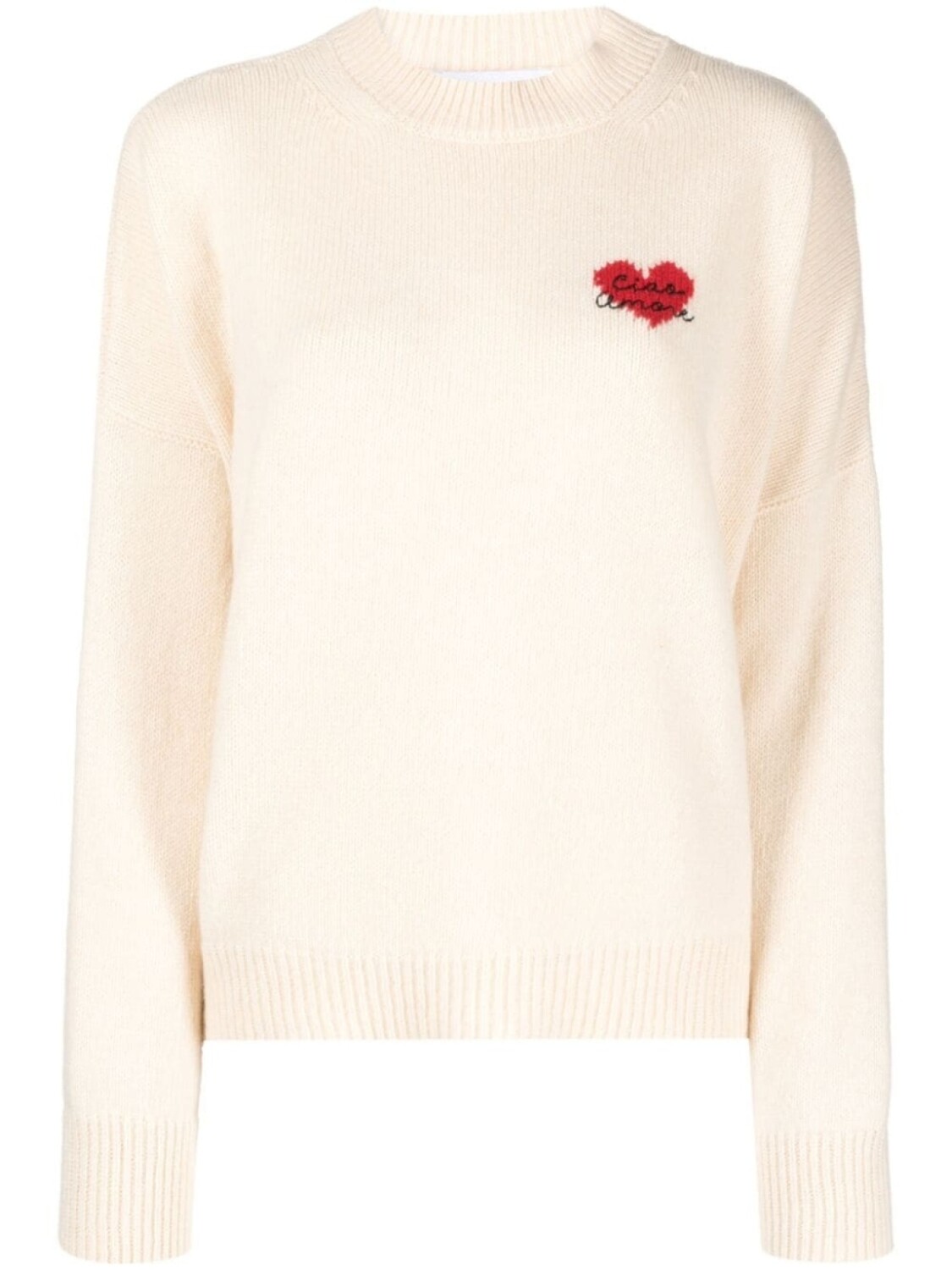 

Giada Benincasa intarsia-logo merino wool jumper, белый