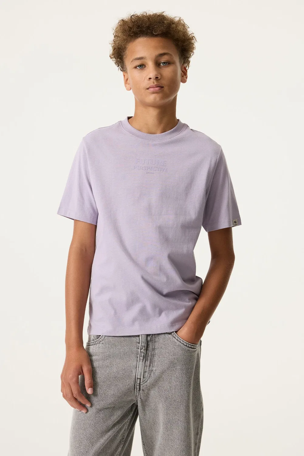 Футболка хлопковая Garcia, misty lilac — фото 2