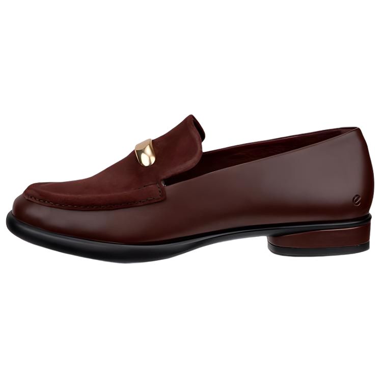 Замшевые лоферы женские Ecco, Dark Red