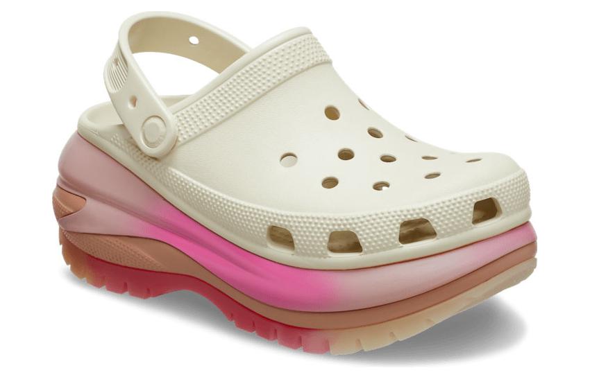 Сабо Crocs Mega Crush Color Dip 'White Pink' — фото 2