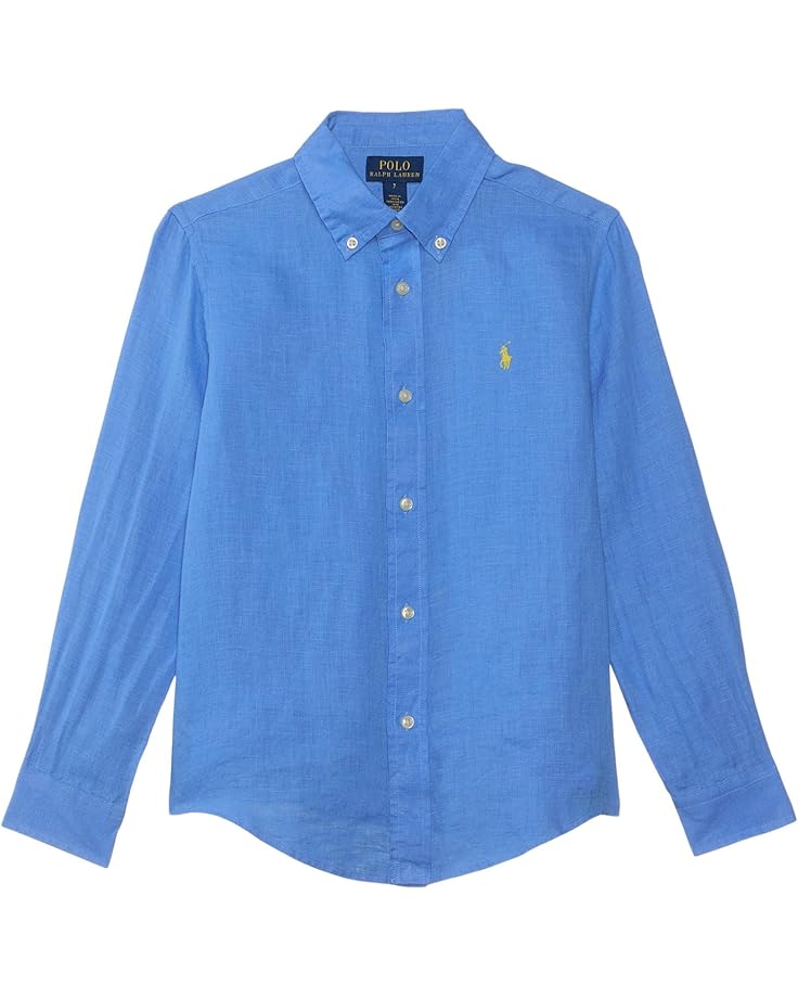 

Рубашка Polo Ralph Lauren Kids Linen Shirt, цвет Harbor Island Blue