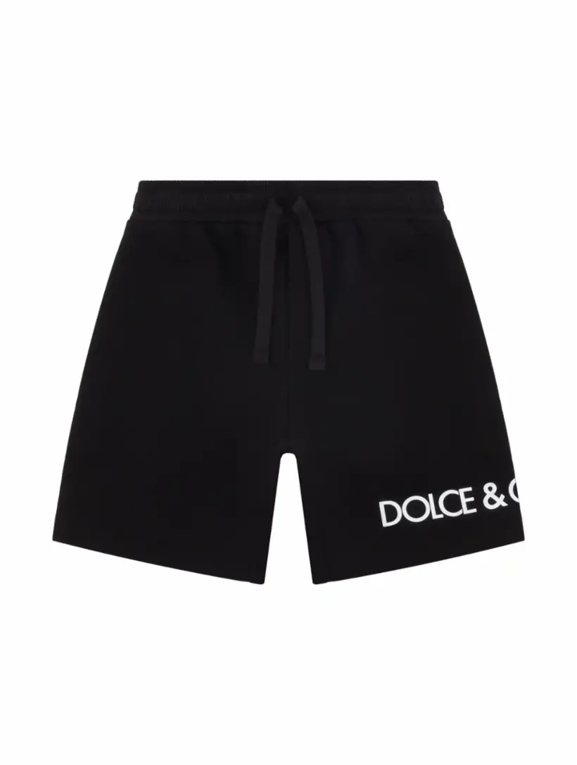 

Хлопковые шорты с принтом Dolce&Gabbana, черный