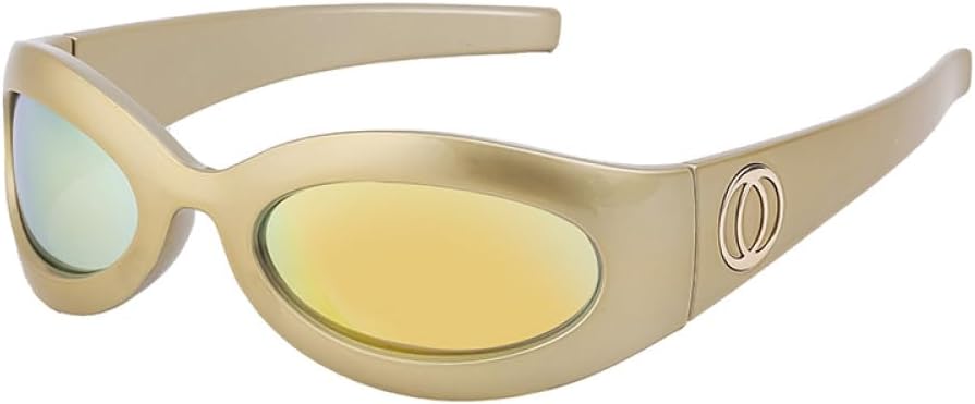 

Овальные солнцезащитные очки для женщин, спортивные солнцезащитные очки для мужчин, брендовые очки в маленькой оправе, женские очки в стиле стритвеар UOVSAW, C9 Gold Film