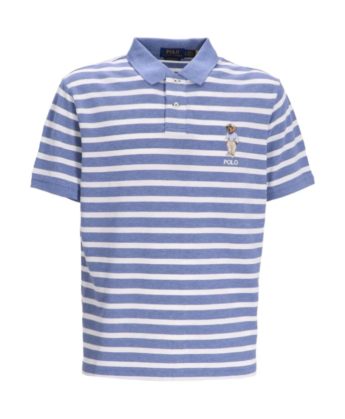 

Повседневная рубашка-поло с короткими рукавами Polo Ralph Lauren, синий