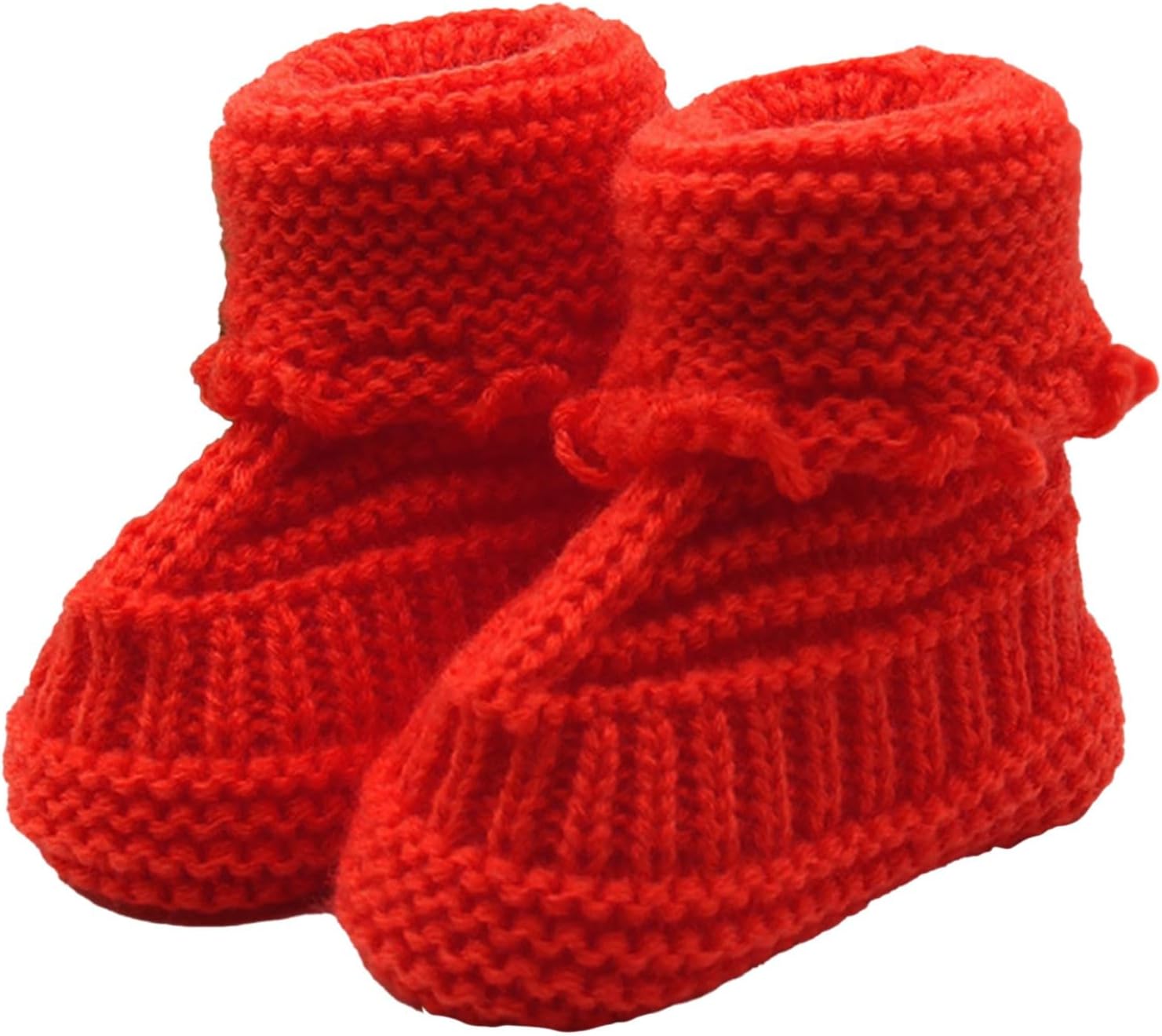 

Детские пинетки для новорожденных вязаные крючком, короткие сапожки для малышей, легкие дышащие сетчатые домашние ботиночки для девочек, первые ходунки Generic, Red