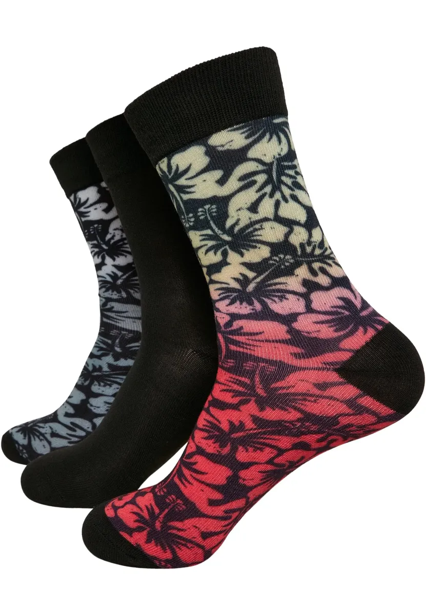 

URBAN CLASSICS Чулки " Urban Classics Unisex Flower Socks 3-Pack" (1 пара), красный