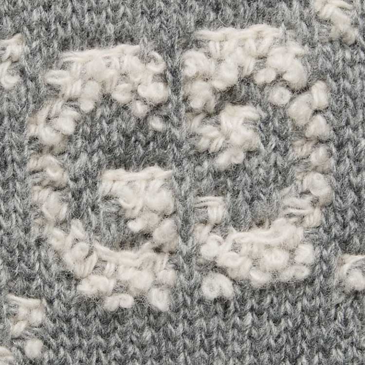 Топ женский Gucci GG Wool Boucl Jacquard Top, с жаккардовым узором, серый — фото 4