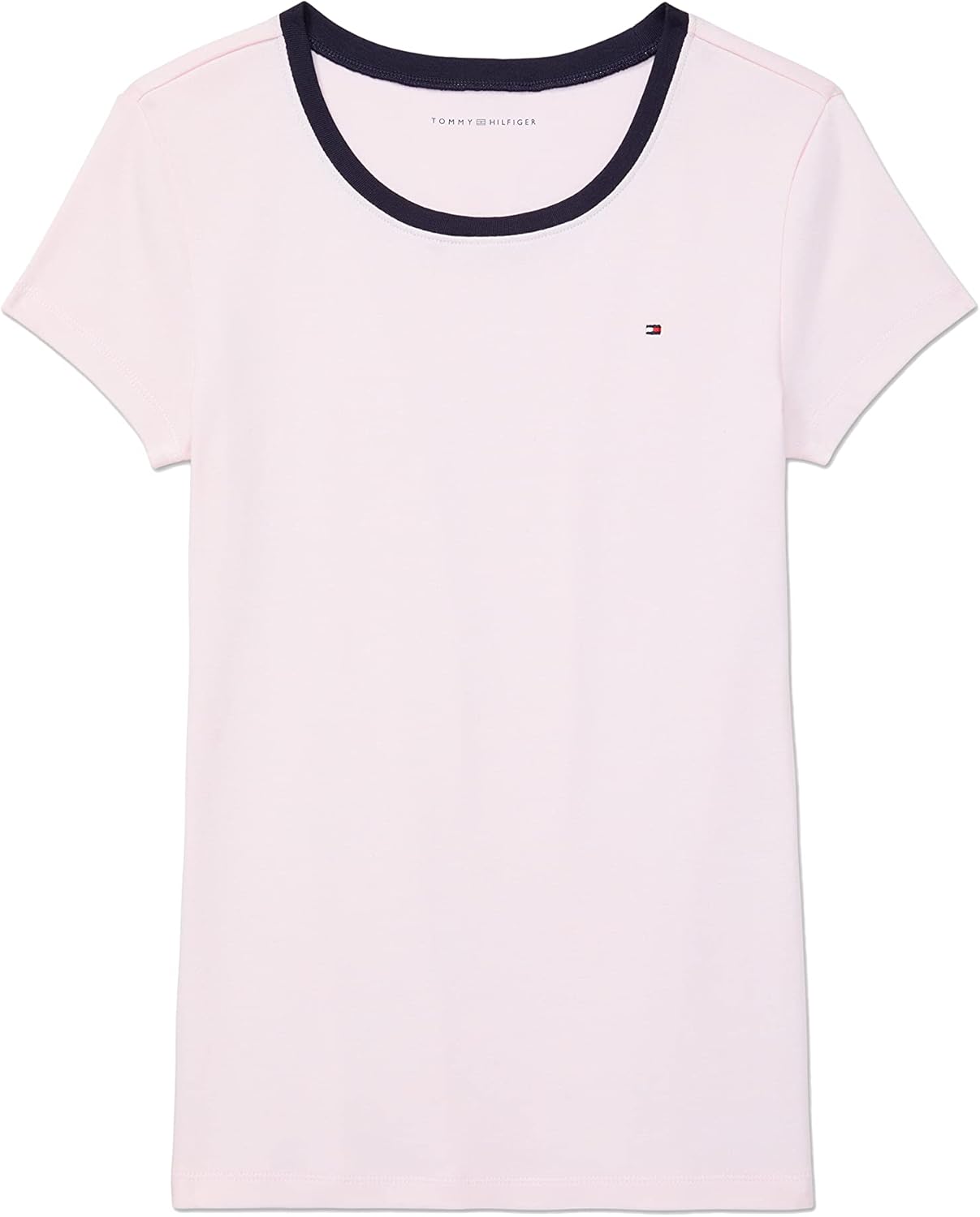 

Женская однотонная футболка Tommy Hilfiger с открытым вырезом, Light Pink, Розовый, Женская однотонная футболка Tommy Hilfiger с открытым вырезом, Light Pink