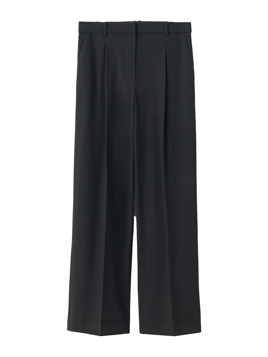 

Широкие брюки со складками спереди MANGO Gabo, Black