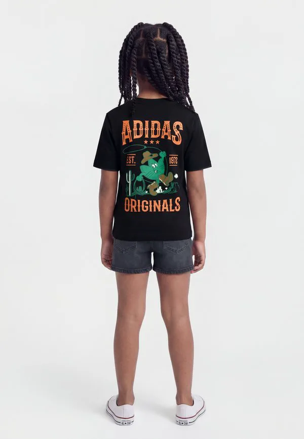 Футболка в западном стиле унисекс с принтом Adidas Originals, Black — фото 2