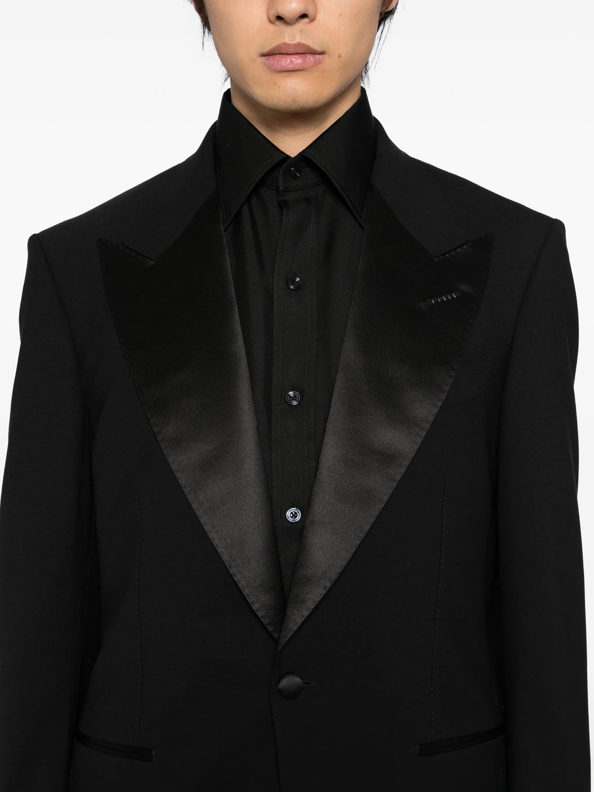 Костюм с однобортным пиджаком Tom Ford, черный — фото 4