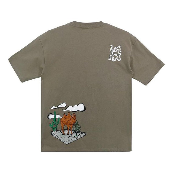 

Футболка desert graphic tee 'brownish green' Converse, зеленый