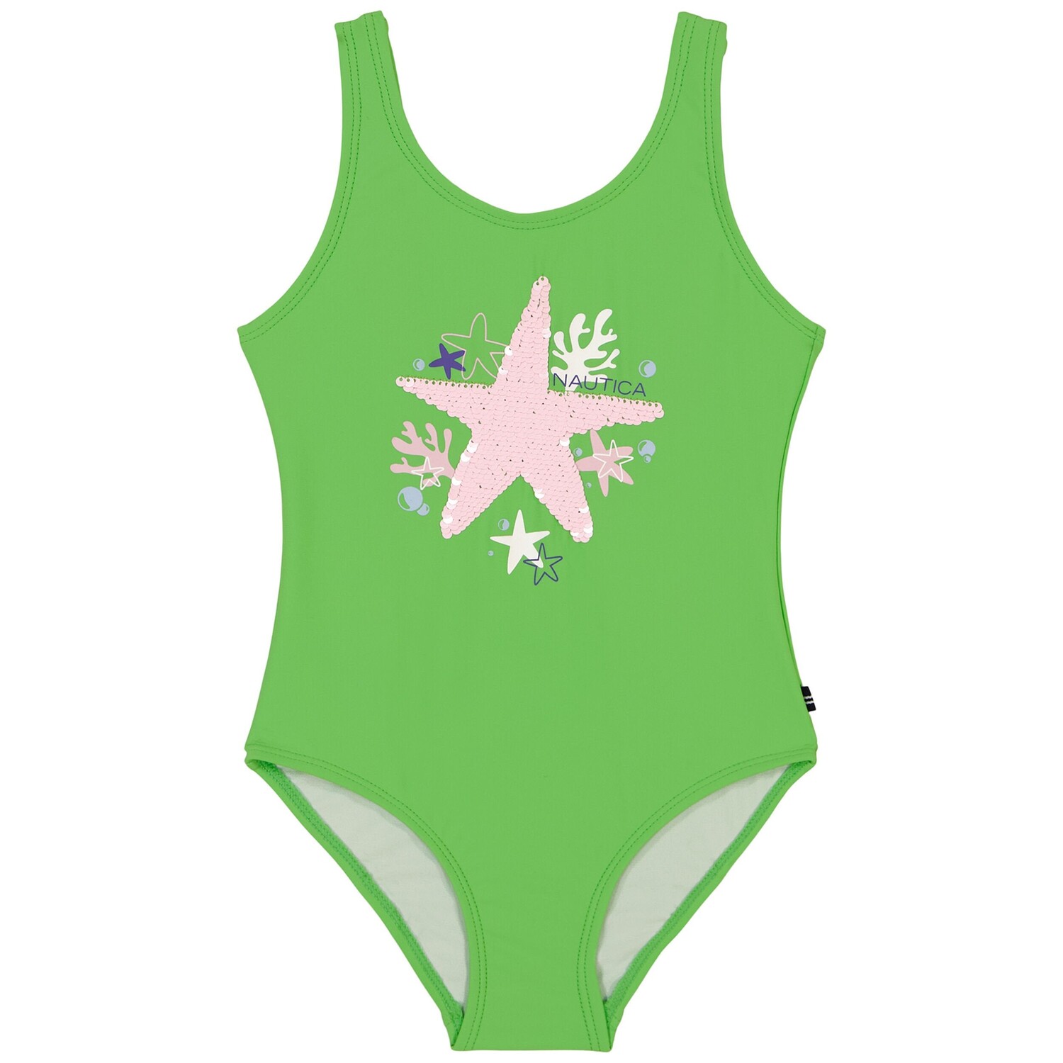 

Купальник Nautica с откидной крышкой в ​​виде морской звезды для девочек (7–16 лет), цвет Gleam