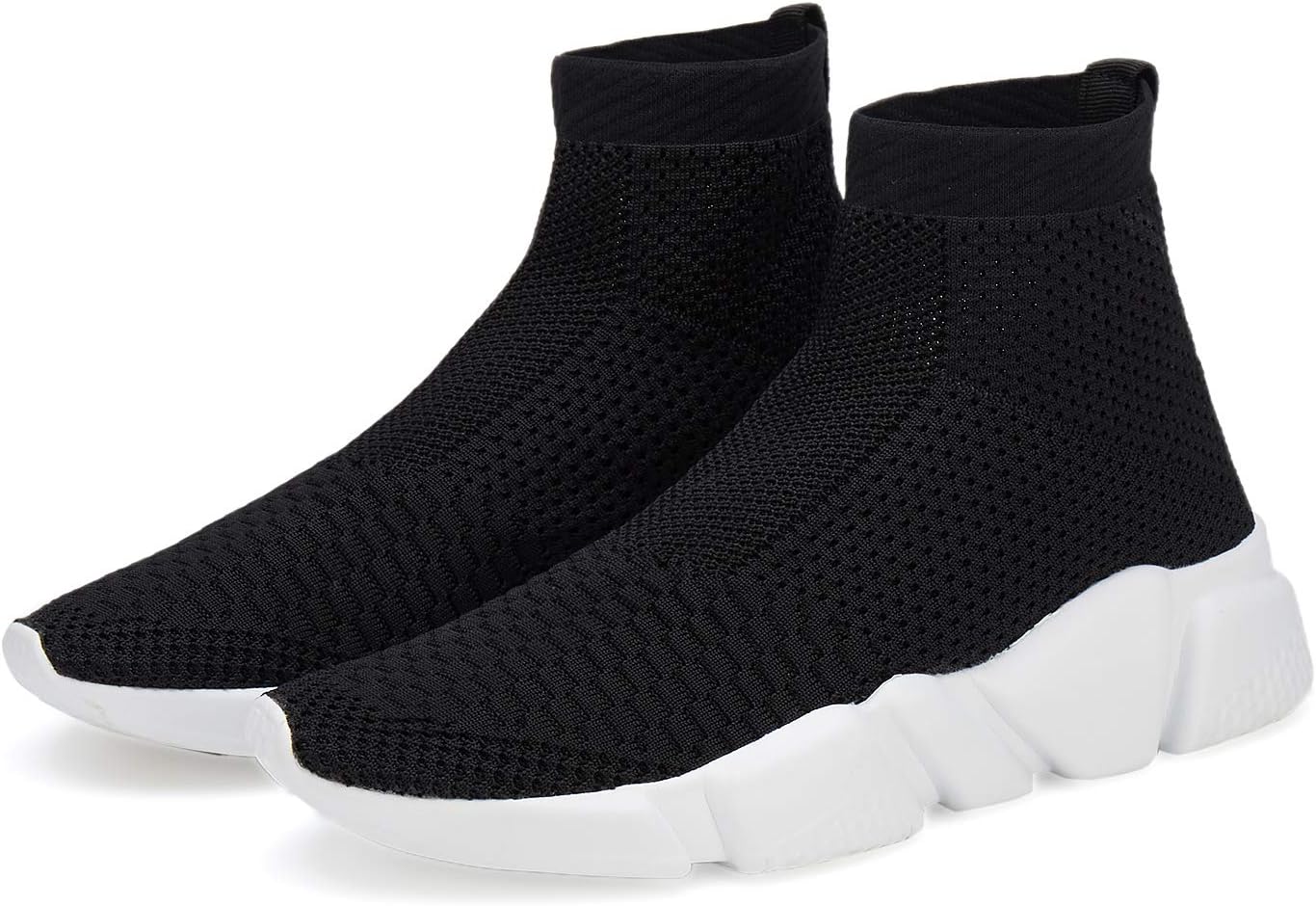 

Мужские кроссовки Casbeam для бега, вязаные, удобные, легкие, дышащие, повседневные спортивные туфли, модные слипоны для ходьбы, черный