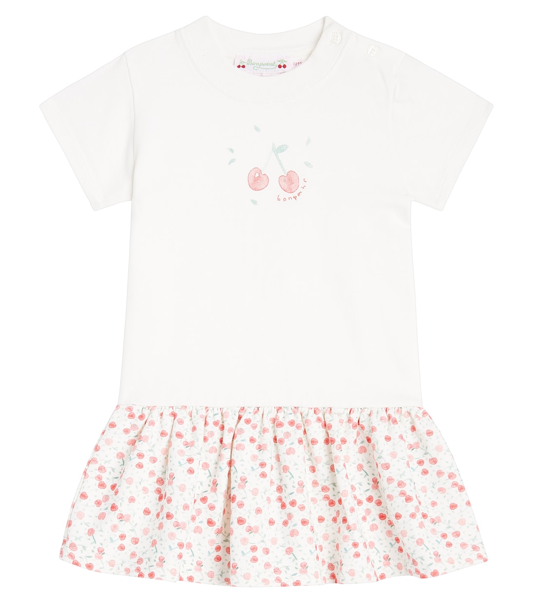 

Платье из хлопка с принтом Baby Felice Bonpoint, Im Blanc Naturel