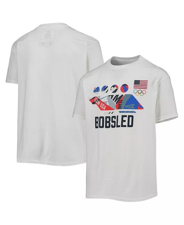 

Футболка Big Boys White Team USA Bobsled Scattered Swatch Outerstuff