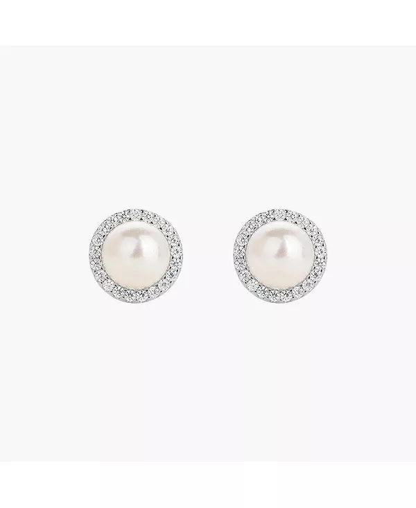 

Серьги-Гвоздики с жемчугом Элеонора из стерлингового серебра 18 карат, позолоченные, идея для праздничного подарка Bearfruit Jewelry, silver