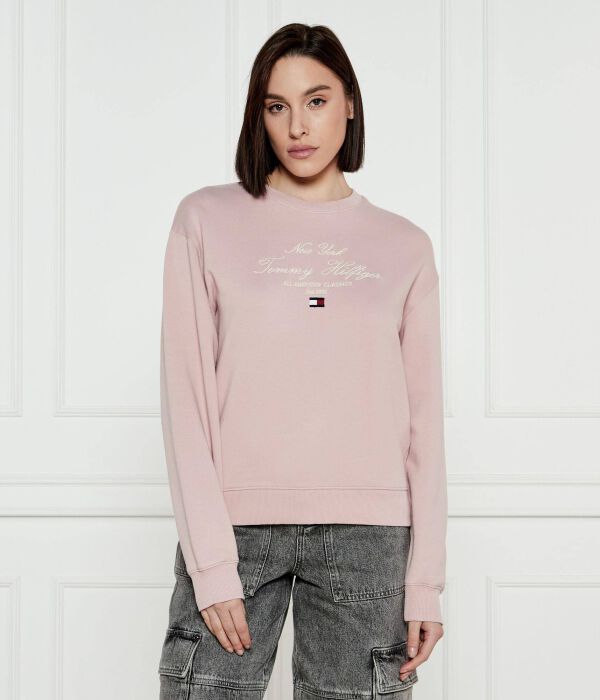 

Свитшот женский Tommy Hilfiger с фирменным принтом, розовый
