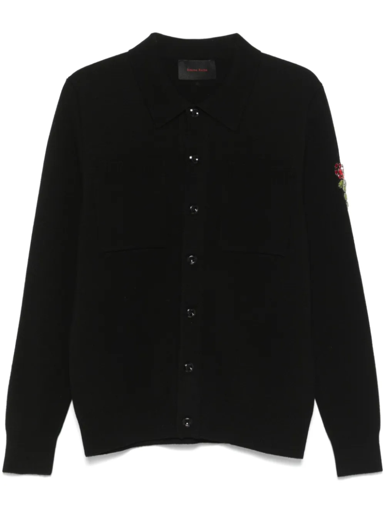 

Кардиган Simone Rocha с кристаллами и цветами, черный