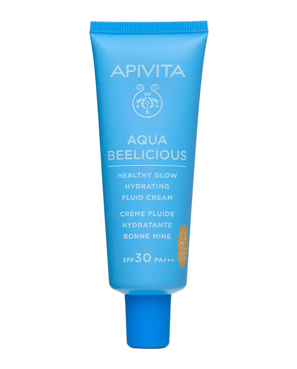 Крем для лица SPF30 APIVITA Увлажняющий осветляющий с цветом Aqua Beelicious Healthy Glow