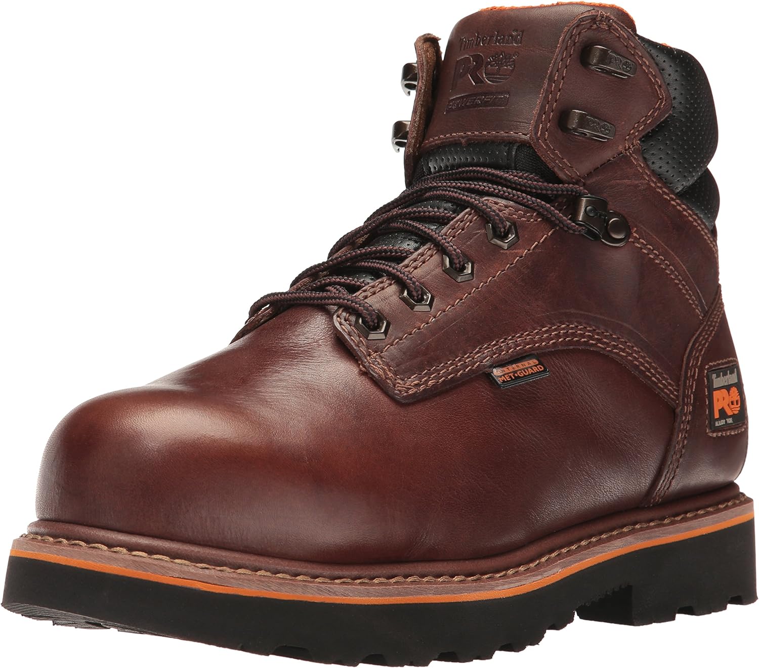 

Timberland PRO мужские промышленные и строительные ботинки Ascender 6" с внутренней защитой плюсны и алюминиевым носком, Brown Full Grain Leather