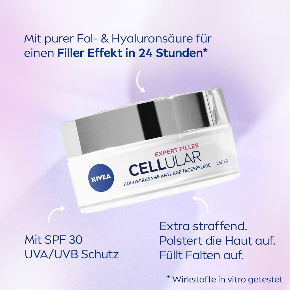 Крем для лица SPF NIVEA Дневной cellular expert filler hochwirksame anti age tagespflege lsf30, объем lsf — фото 3