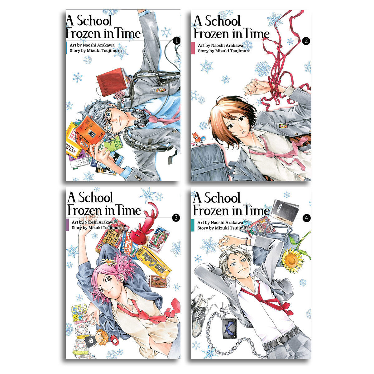 

Манга A School Frozen in Time Manga (1-4) Bundle