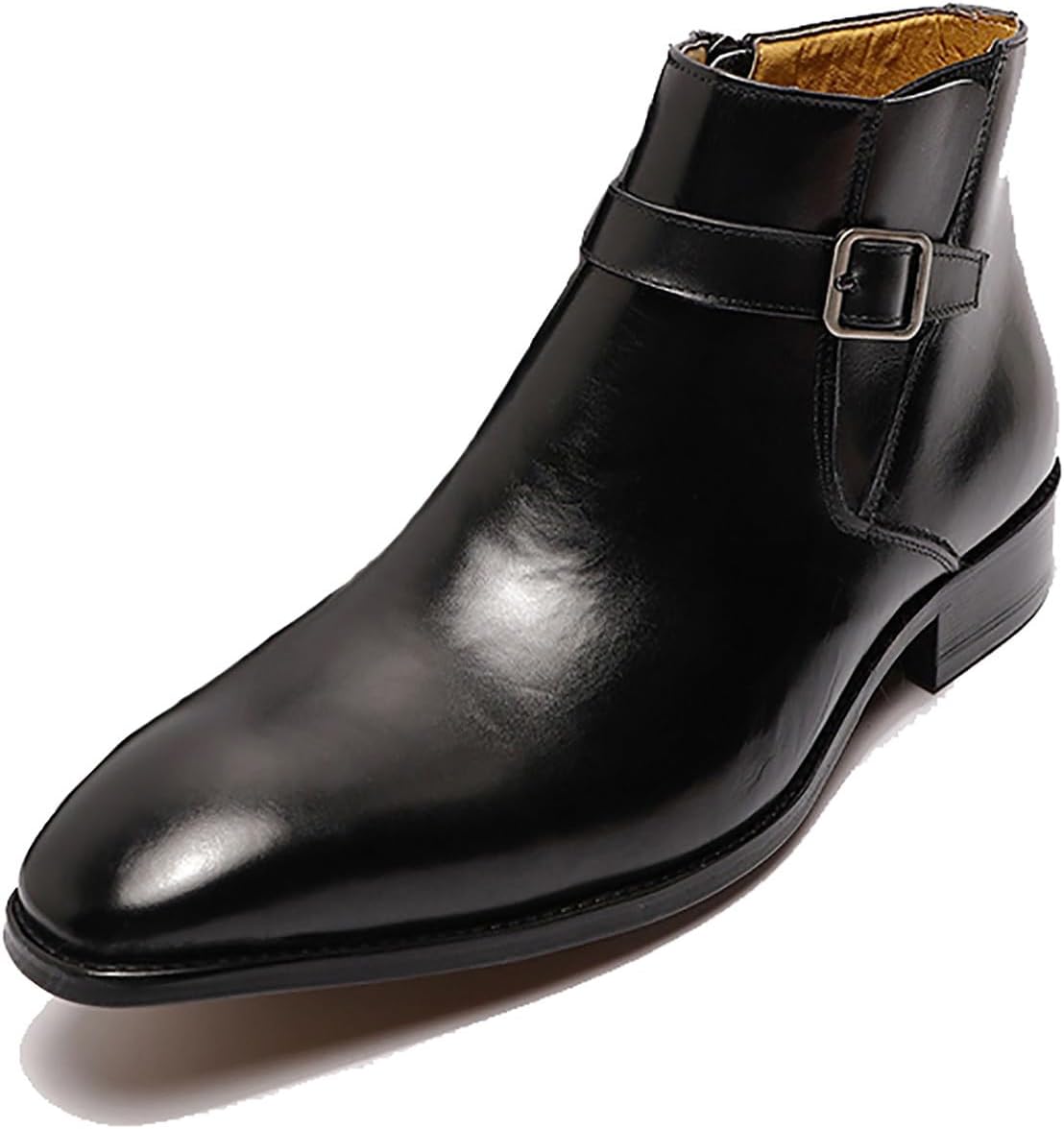 

Мужские ботинки Chelsea Santimon, формальные ботинки до щиколотки, из натуральной кожи, с простым носком, пряжкой, ковбойские ботинки, для выпускного, свадьбы, бизнеса, повседневной носки, модные ботинки к костюму и смокингу для мужчин, черный