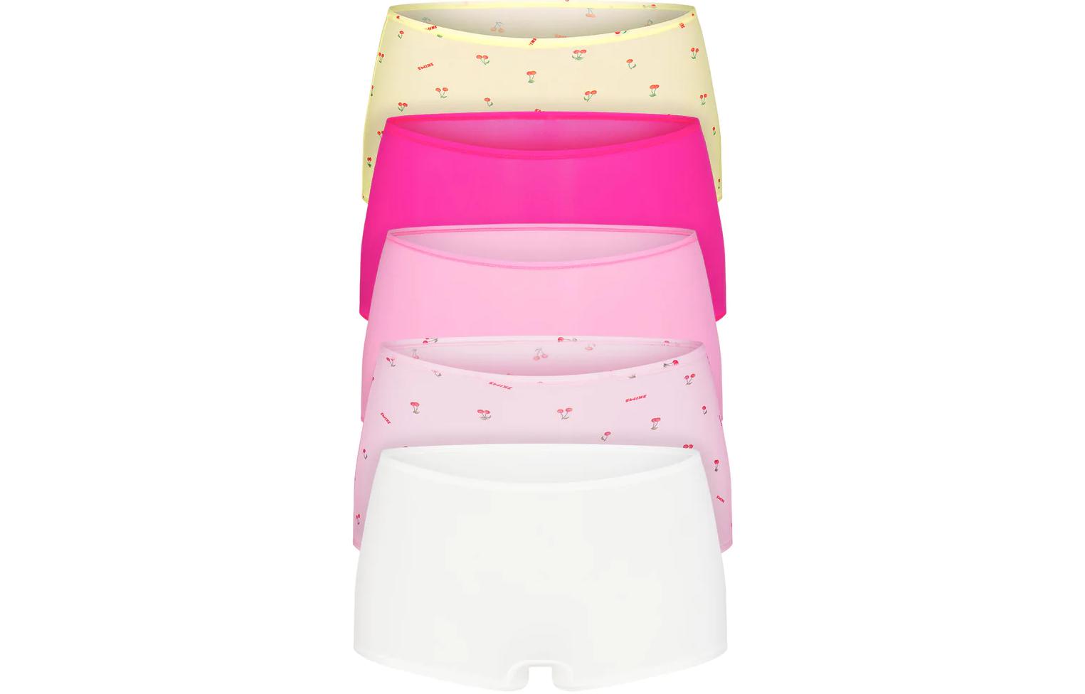

Skims Valentine's Day Collection FITS EVERYBODY BOY SHORT 5 PACK трусы женские 5 шт с вишневым принтом Multicolor